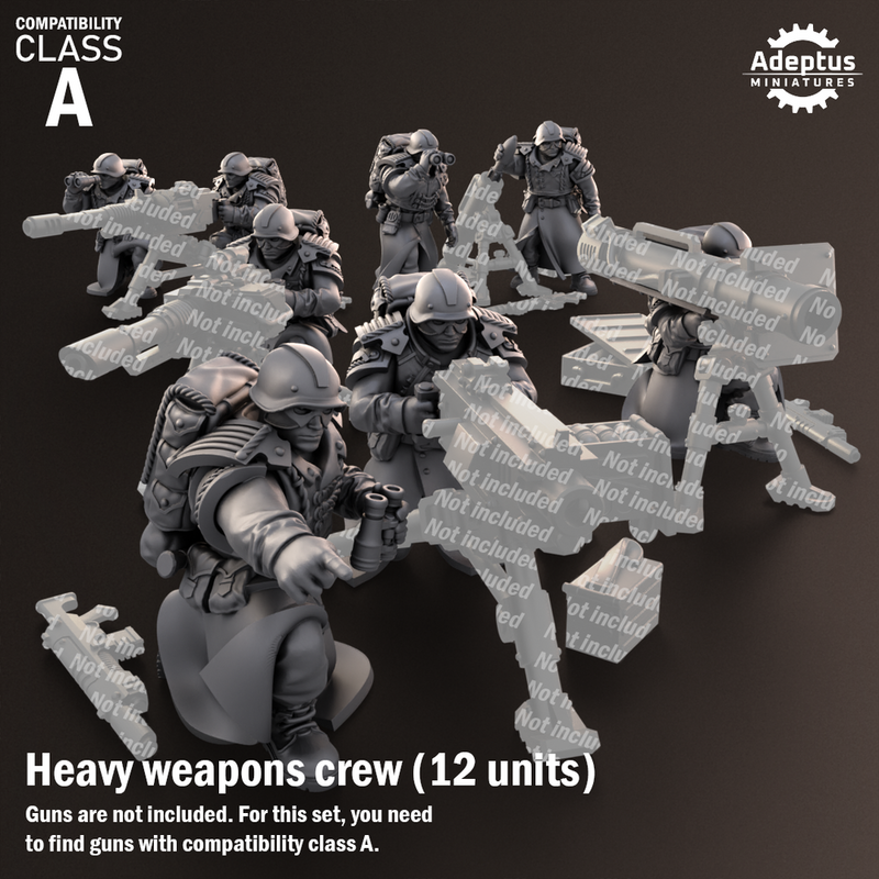 Heavy Weapons Team. Nightcloak Regiment. Imperial Guard. Compatibility class A. - Only-Games