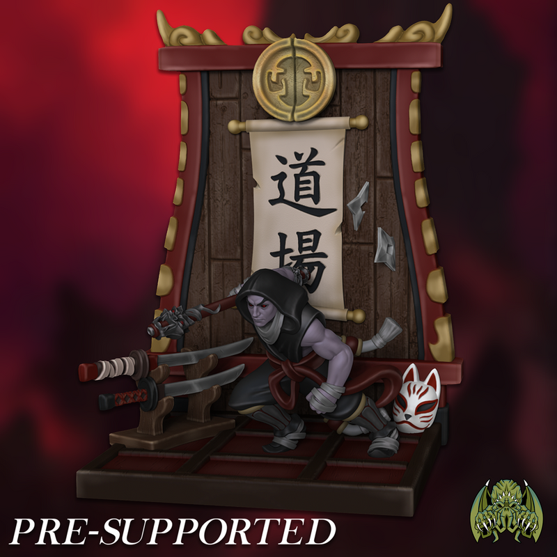 Monk Scenery [PLUG IN]  Temple Dojo Stand Display - Only-Games