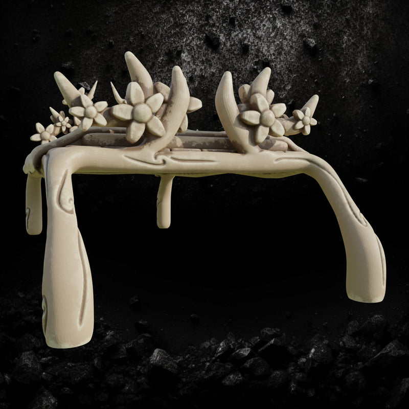 Elvish Bed - Fantasy Furniture Terrain STL, DnD & Wargaming Scenery - Only-Games