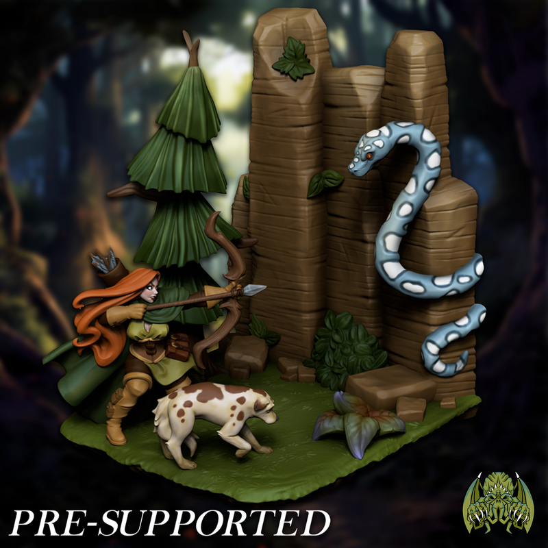 Forest Scenery [PRE-SUPPORTED] Diorama - Only-Games