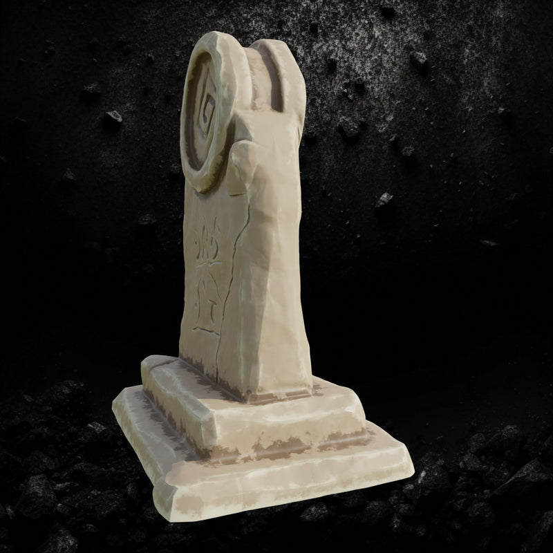 Tombstone 2 - Graveyard Terrain STL, DnD & Wargaming Scenery