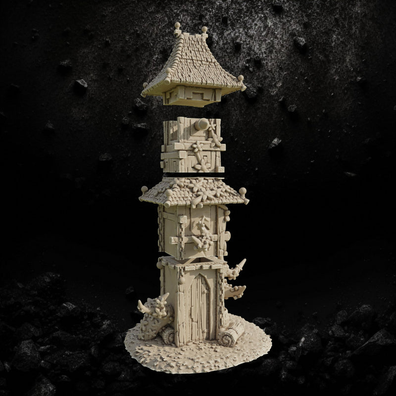 Wood Tower - Fantasy Terrain STL, DnD & Wargaming Scenery