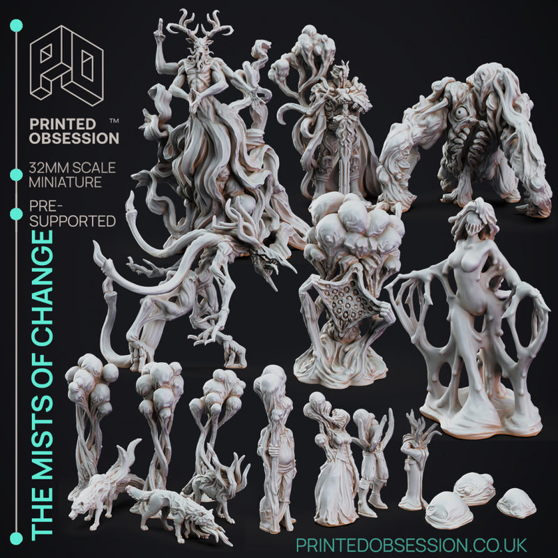 The Mists of Change pack- 21 Horror models - PRESUPPORTED - 32mm scale - Only-Games