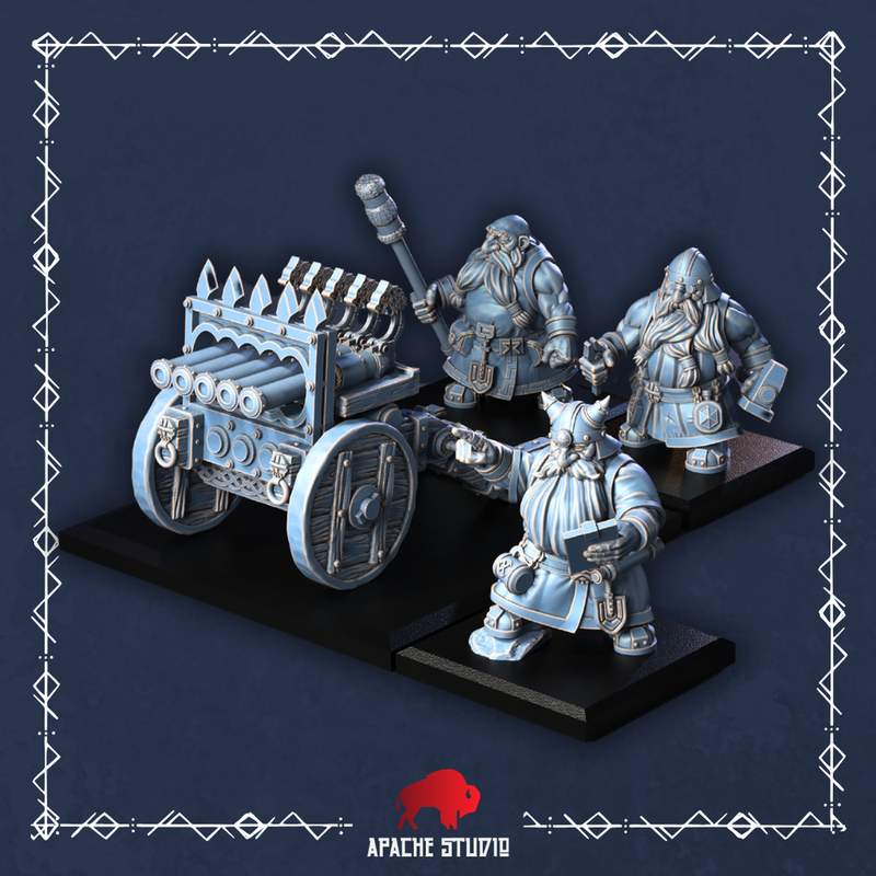 Forgeborn Clan: Multi-Barreled Cannon (dwarf unit) - Only-Games