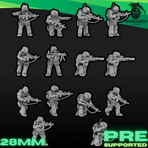 Sci-Fi Future Mercs- Recon Squad (28mm) - Only-Games