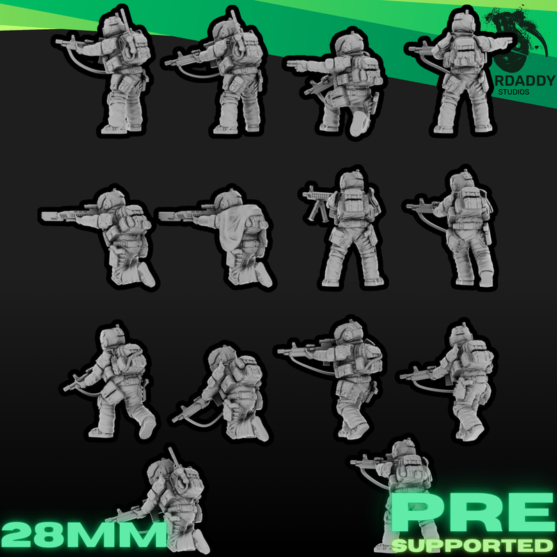 Sci-Fi Future Mercs- Recon Squad (28mm)