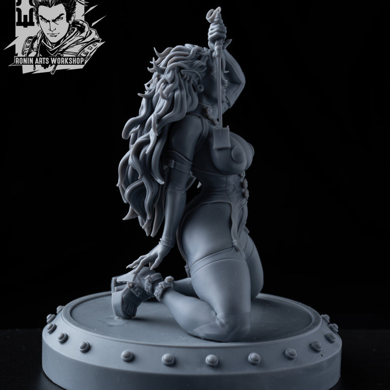 Akira - Dark Elf Pin-Up (75mm+120mm) - STL only - Only-Games