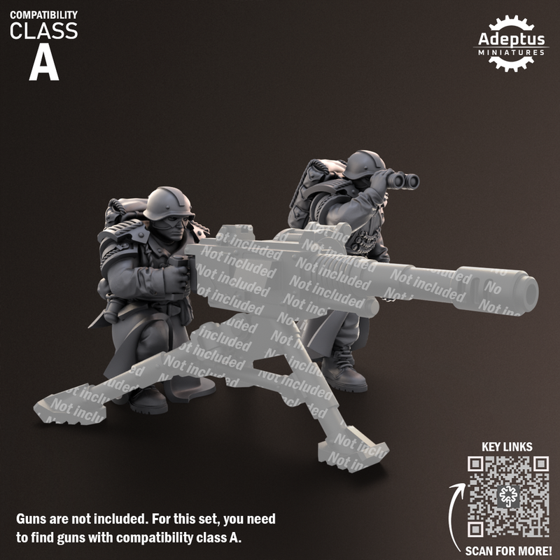 Heavy Weapons Team. Nightcloak Regiment. Imperial Guard. Compatibility class A. - Only-Games