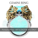 Gemini Ring - D&D Prop - PRESUPPORTED