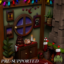 Winter House Scenery [PRE-SUPPORTED] Diorama - Only-Games