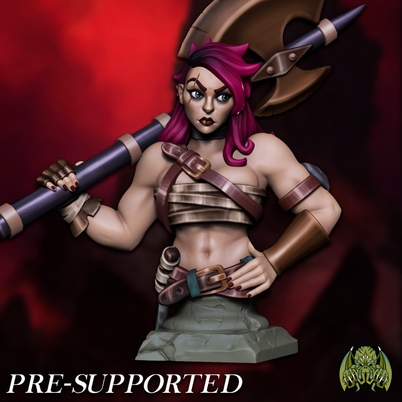 [Bust] Moxi The Barbarian [PRE-SUPPORTED]  Female Fighter Bandit - Only-Games