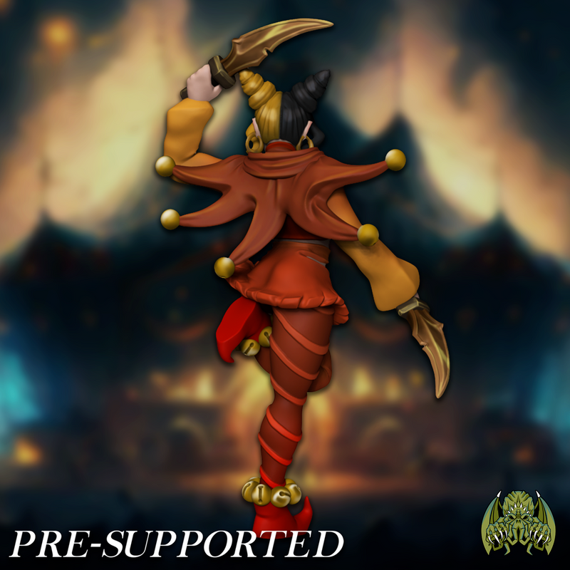 Trixie, The Knife Thrower [PRE-SUPPORTED]  32mm Female Ninja Clown Circus - Only-Games