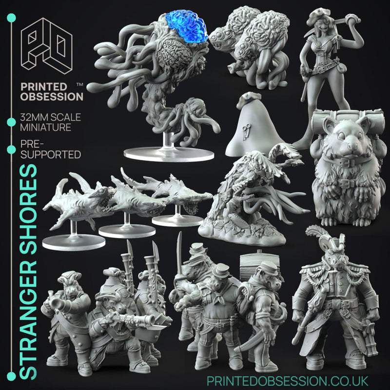 Weird Shores - Spell Jammer - 18 Model - PRESUPPORTED - 32mm Scale