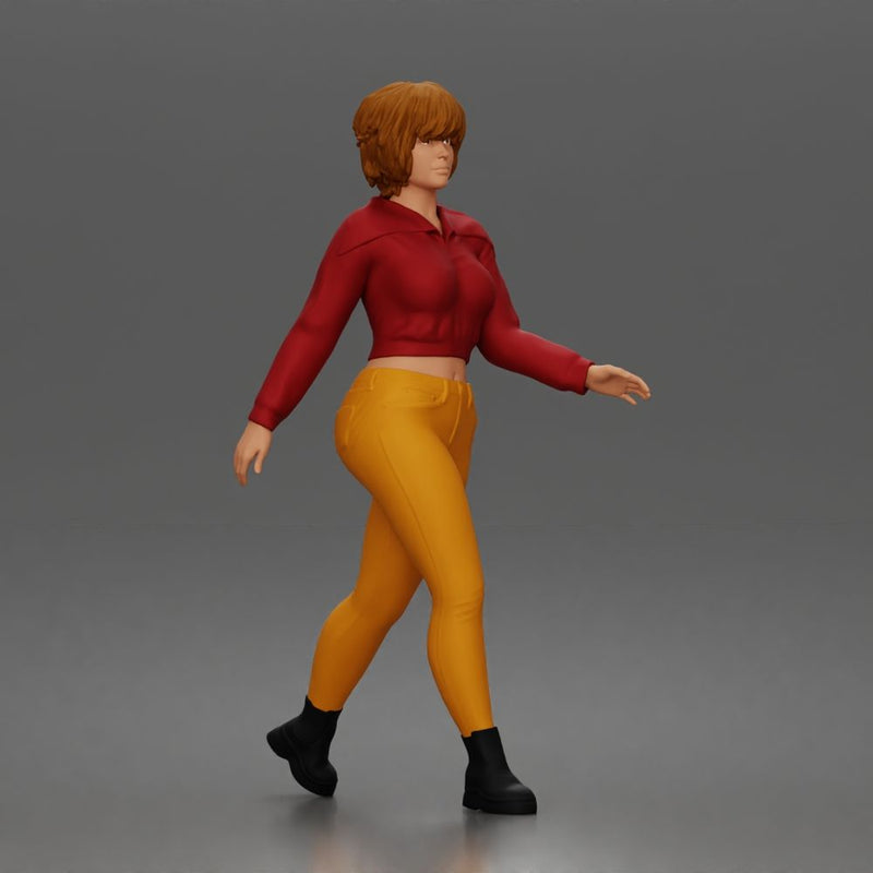 Walking pose highlights outfit design showing energy movement and character - Only-Games