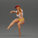 Sexy girl in cap thinking and playfully posing - Only-Games