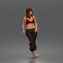 Woman Streetwear Outfit Crop Bralette Low Rise Baggy Pants Chain Belt Boots