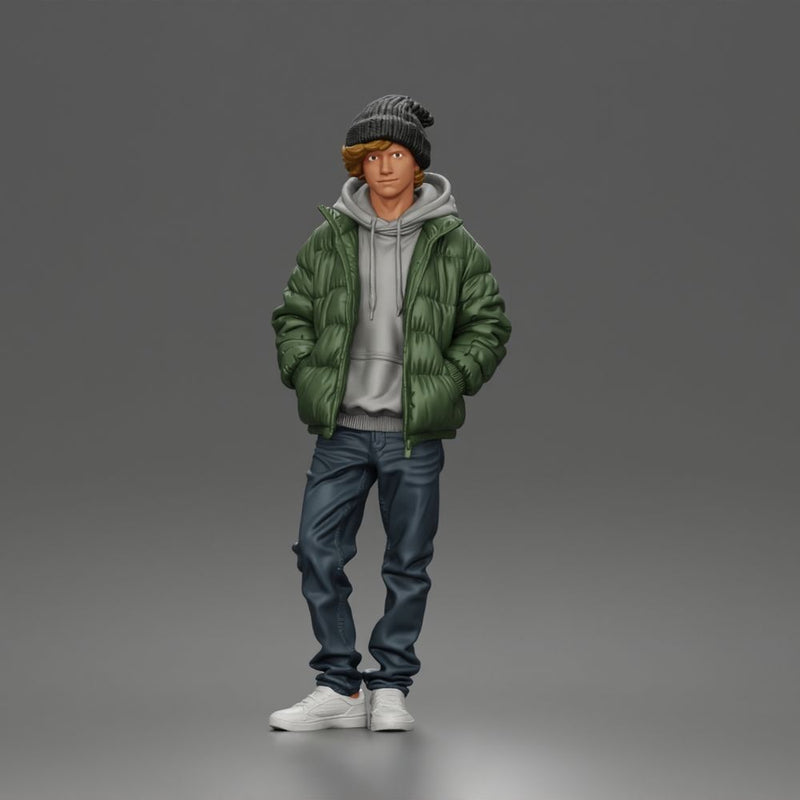 Teen in Winter Clothes