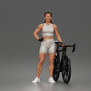 Confident Cyclist Standing with bicycle