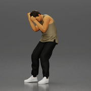 Man in Casual Outfit Defending Against Attack in Intense Fight - Only-Games