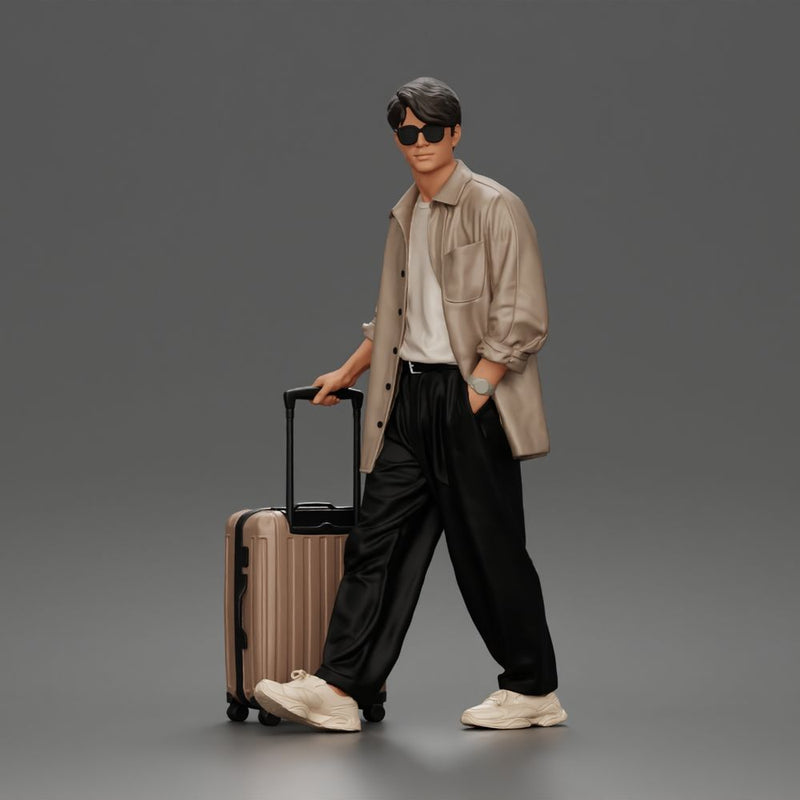 Young Traveler with suitcase