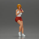 Girl casually checking her phone while striking a relaxed pose - Only-Games