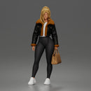 Trendy City Girl Carrying Handbag While Rocking Casual Winter Look