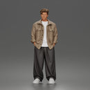 Relaxed Hands In Pockets Poser in Jacket Shirt Pants Sneakers