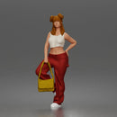 Casual Chic Crop Top And Wide Leg Pants Set With Shoulder Bag