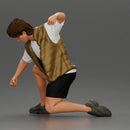 Man Confronting Opponent in Intense Struggle on the Street, Preparing for Victory - Only-Games