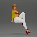 Fashionable woman posing gracefully in stylish outfit with striking colors - Only-Games