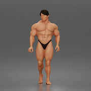 The muscular Arnold walks forward confidently showcasing his sculpted physique - Only-Games