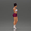 Woman striking a playful pose with one hand lifted - Only-Games