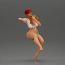 Sexy girl in cap thinking and playfully posing - Only-Games
