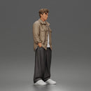 Relaxed Hands In Pockets Poser in Jacket Shirt Pants Sneakers