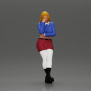 Troubled Woman in Stylish Outfit Holding Head in Deep Thought - Only-Games