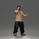Rapper with microphone