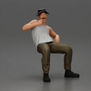 Man in hat smoking pipe leaning back with cool style - Only-Games