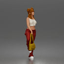 Casual Chic Crop Top And Wide Leg Pants Set With Shoulder Bag