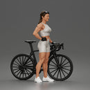 Confident Cyclist Standing with bicycle