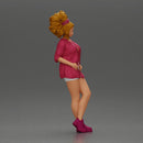 Stylish woman posing confidently with voluminous hair and trendy outfit - Only-Games