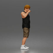 Relaxed tank and shorts smoking moment with urban cool - Only-Games