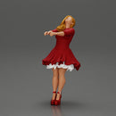 Girl in dress leaning back holding hands enjoying a playful dance moment - Only-Games