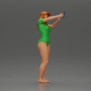 Woman in Green Swimsuit Taking a Selfie with Peace - Only-Games