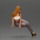 Stylish woman striking a bold pose in modern chic attire and sunglasses - Only-Games