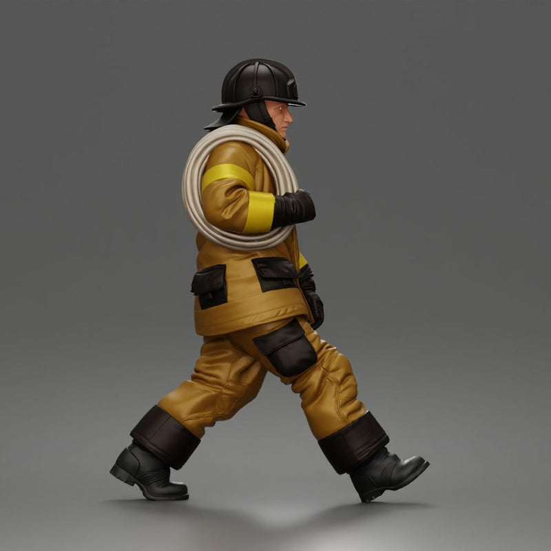 Firefighter walking