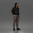 Casual Man Standing Confidently Wearing Jacket Pants Shoes And Beanie