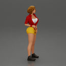 Woman Posing Boldly in Vibrant Summer Streetwear Style - Only-Games