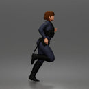 Running Law Enforcement Officer with Tactical Vest and Boots