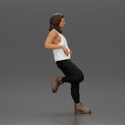 Man with long hair in Tank Top and Pants Leaning Confidently on Car - Only-Games