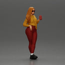 Confident Style in Yellow and Red, Holding a Drink with sunglasses - Only-Games